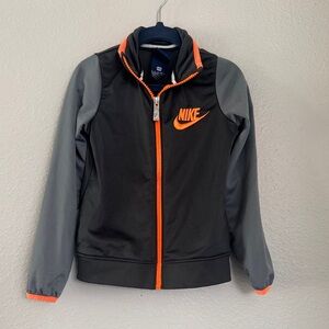 Kids Nike Jacket in Black, Gray, and Orange